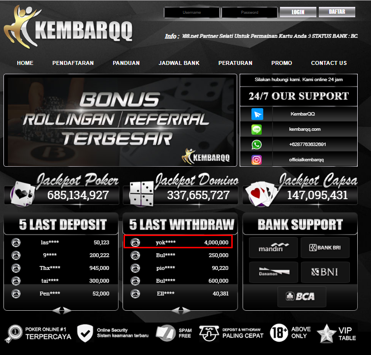 JACKPOT BERMAIN BANDARQ DI KEMBARQQ